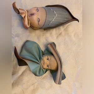 Leather baby face wall art